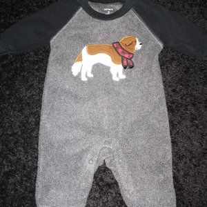 Black and gray fleece pjs